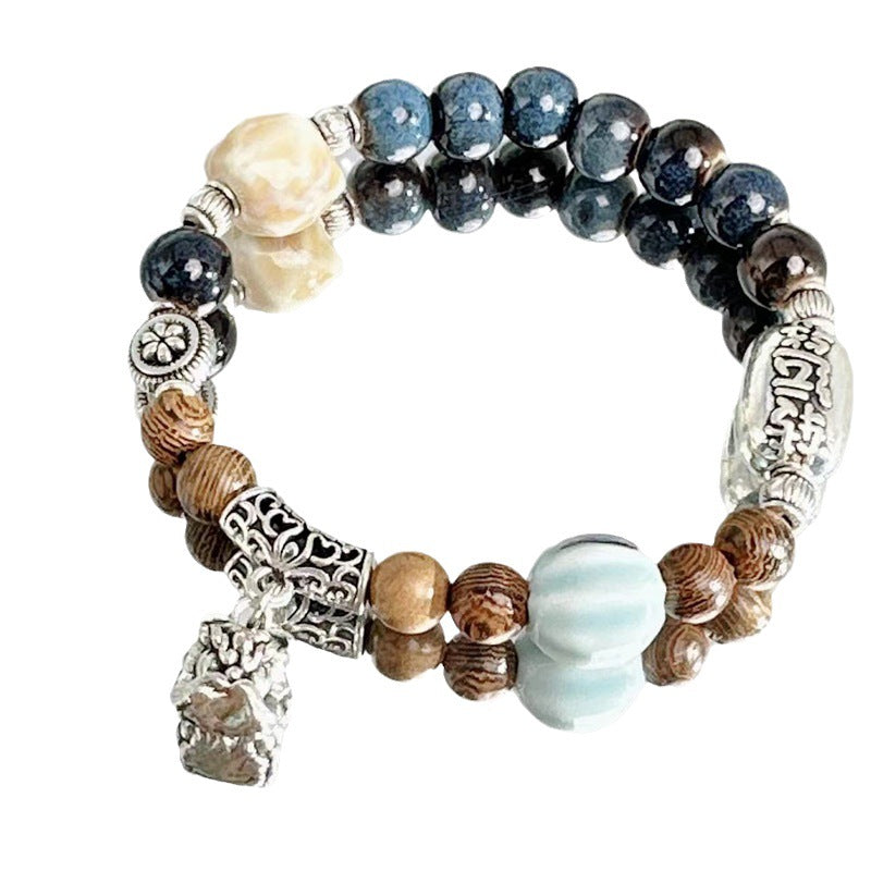 Chinese Style Single Circle Ceramic Female Bracelets