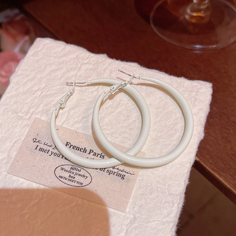 Women's Big Ear Summer Seaside Vacation Style Hoop Light Luxury Temperament Stud Earrings
