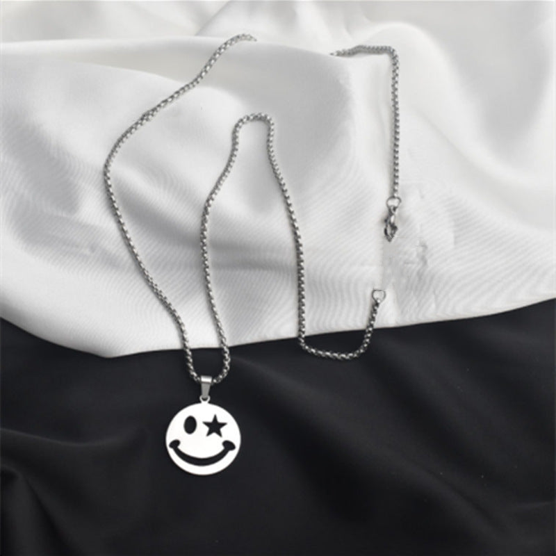 Women's Trendy Hip Hop Smiley Simple Personalized Necklaces