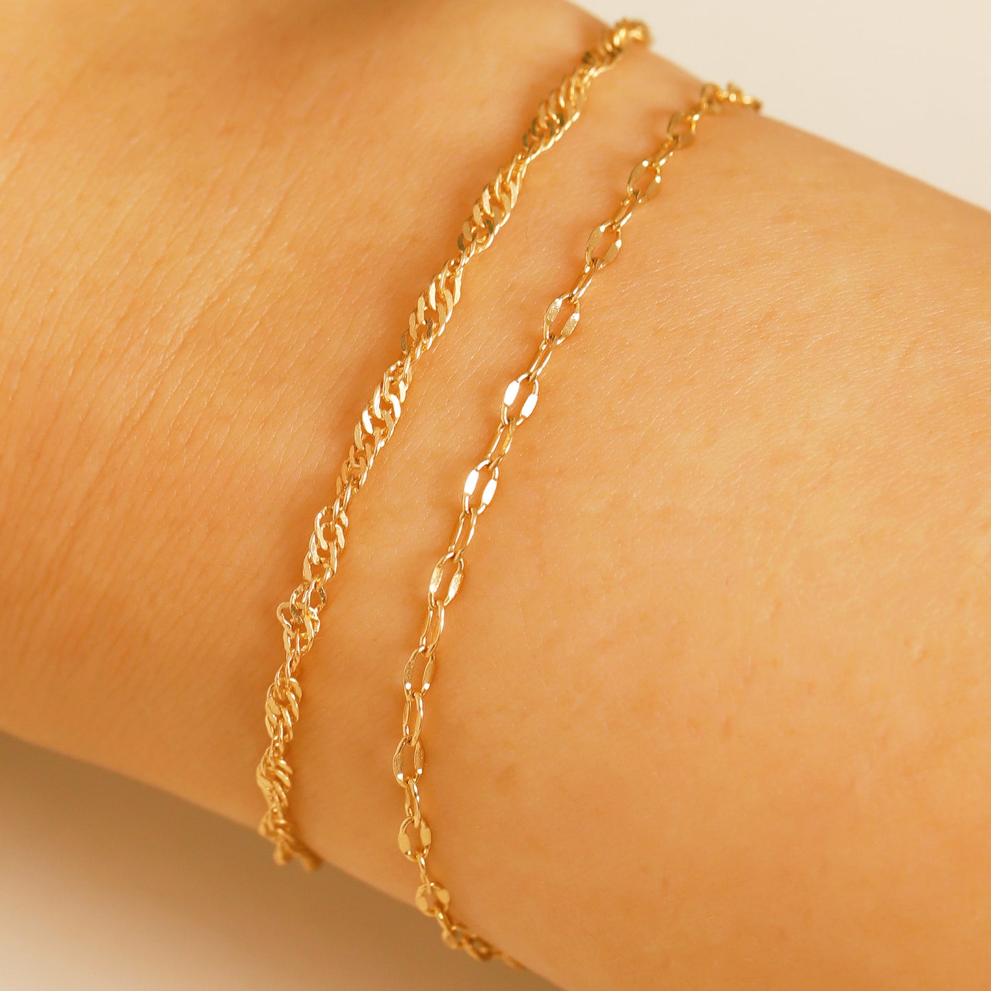 Durable Women's Chain Layered Retro Simple Bracelet