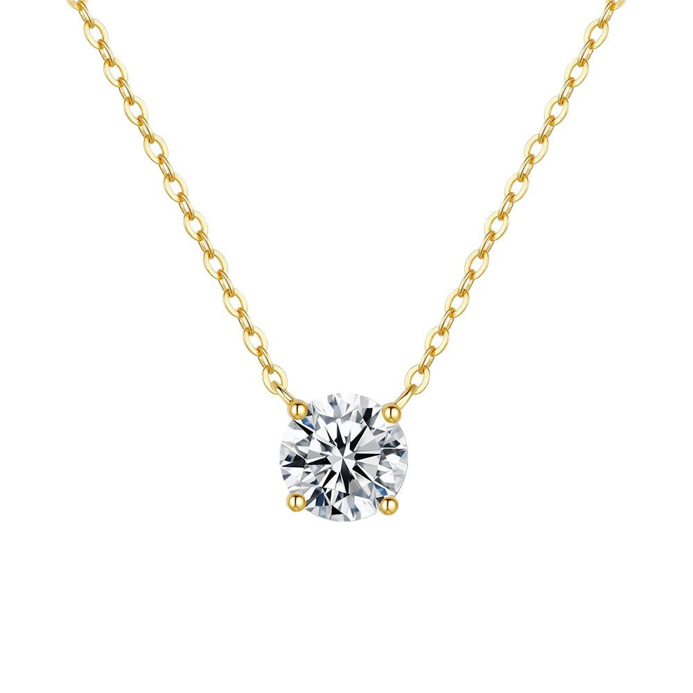 Women's Popular Fashion Classic Four Claw 2 Karat Simulation Pendants
