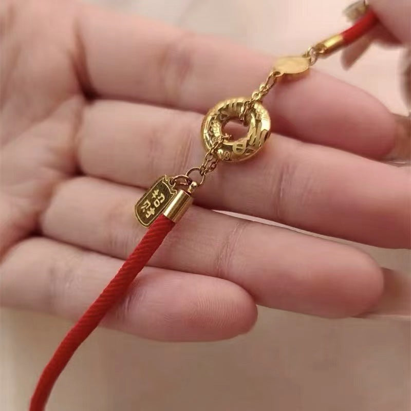 Red Rope Hand Strap Lucky Word Bracelets