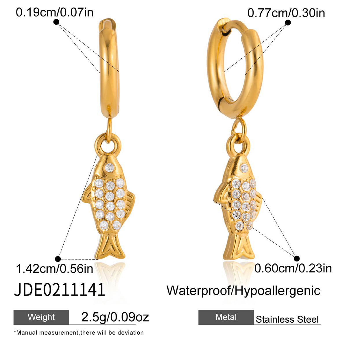 Gold Stainless Steel Zircon Marine Light Luxury High Sense Bracelets