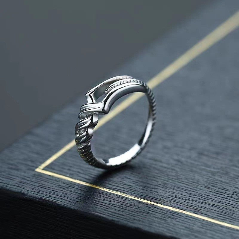 Men's Fashionable Personality Hipster Sword Adjustable Domineering Opening Single Little Ring