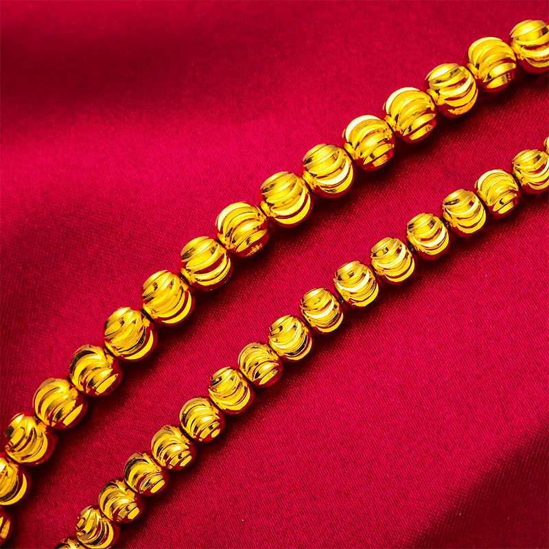 Vietnam Placer Gold Watermelon Beads Lucky Bracelets