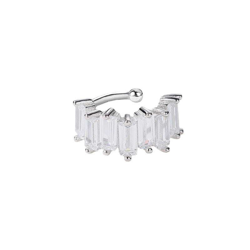 Men's Square Light Luxury Colorful Crystals Without Pierced Irregular With Personality Rings