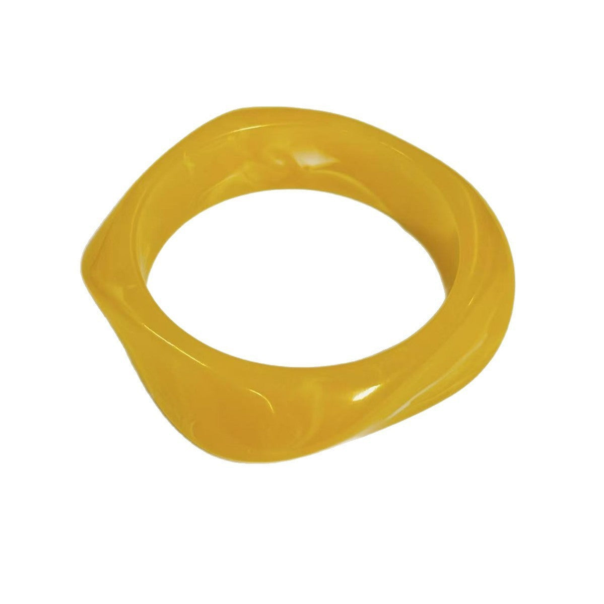 Women's Irregular Blooming Resin Curved Girlfriends Bracelet