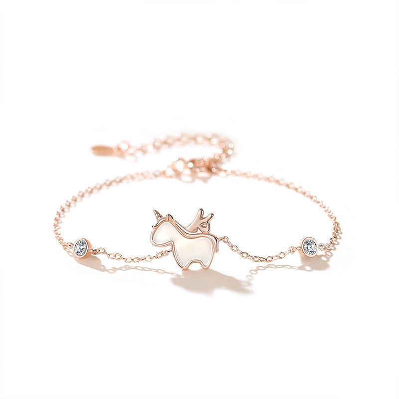 Licorne Femelle Niche Mignon Mode Douce Lumière Bracelets