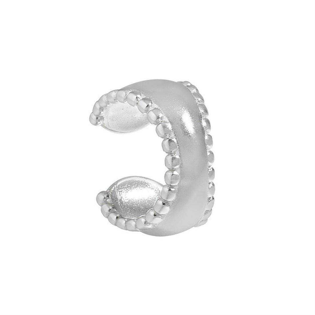 Women's Sterling Sier Matte Arc Fashionable Non Ear Clip