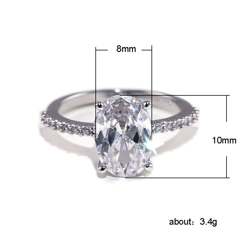 Fashion Personalized Zircon White Gold Style Ring
