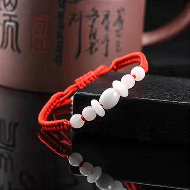 Red Rope Braid Jade Multiple Options Bracelets