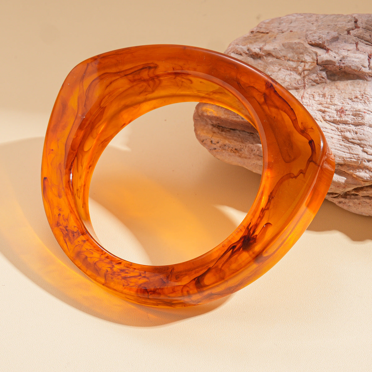 Women's Irregular Resin Minority Simple Retro Temperament Personality Fashion Design Unique Bracelets