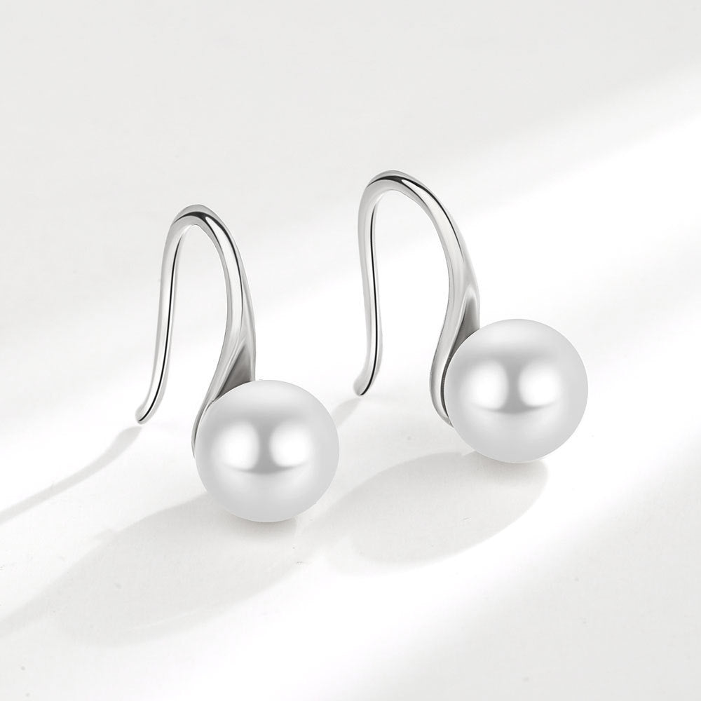 Elegant Graceful Light Luxury Simplicity Geometric Pearl Simple Earrings