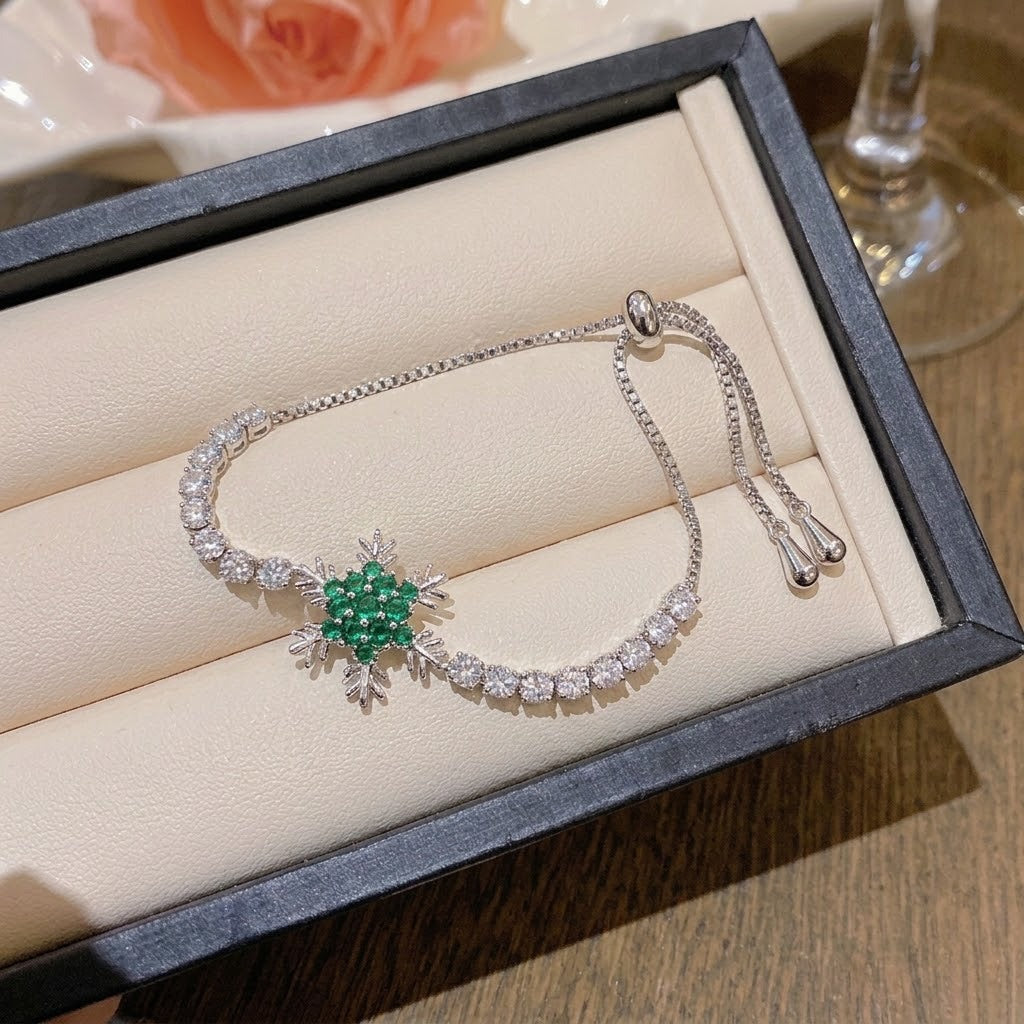 Rotating Degree Rotation Heart-shaped Zircon Clavicle Rings