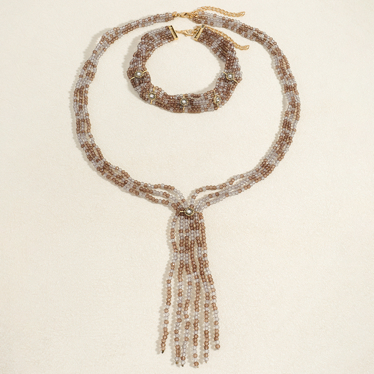 Women's Vintage Handmade Beaded Tassel Fashion Simple Necklaces