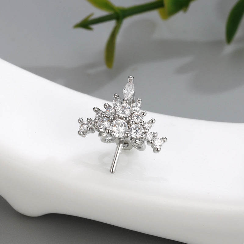 High Sense Ice Queen Diamond Inlaid Crown Ear Suit Female Jewelry Set