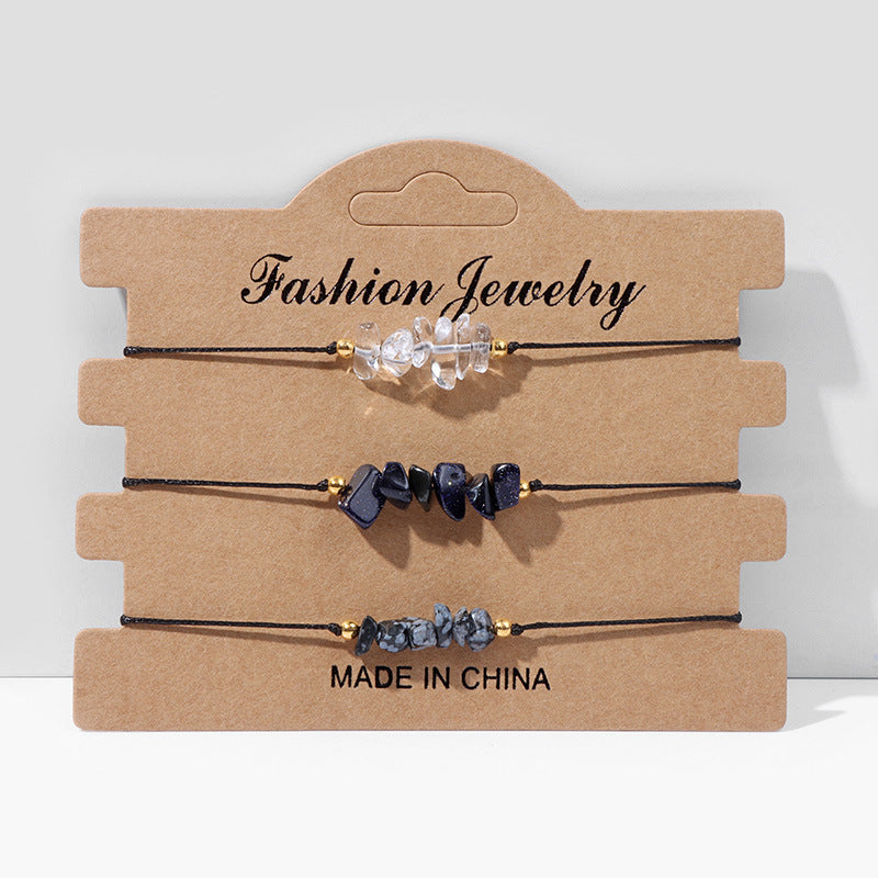 Natural Crystal Gravel Female Irregular Rough Stone Bracelet
