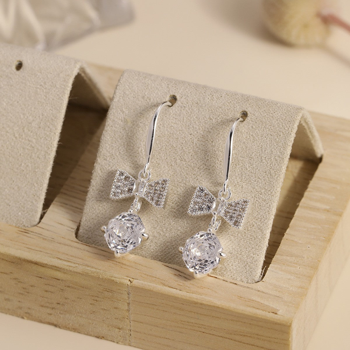 Pearl Colorful Zircon Female Fresh Temperament Stud Earrings