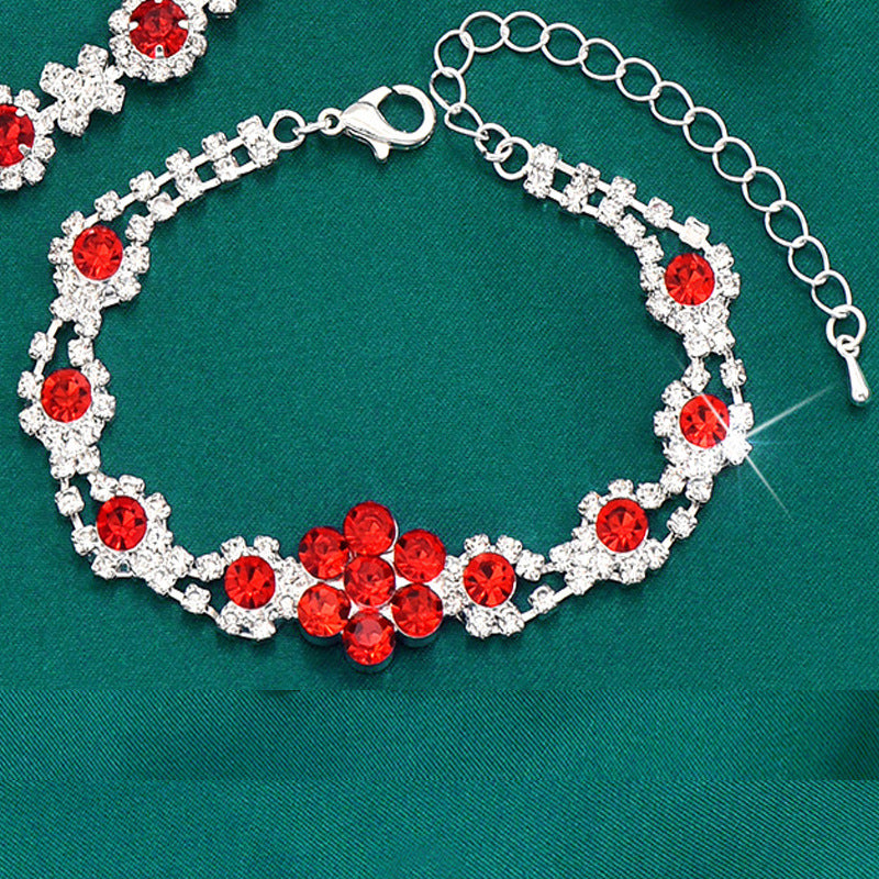 Women's Fashion High-grade Crystal Gem Water Drop Jewelry Set