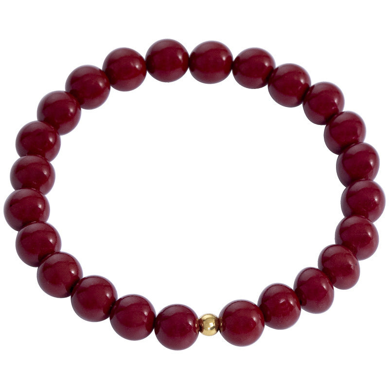 Card Imitation Cinnabar Lucky Beads Female Bracelets