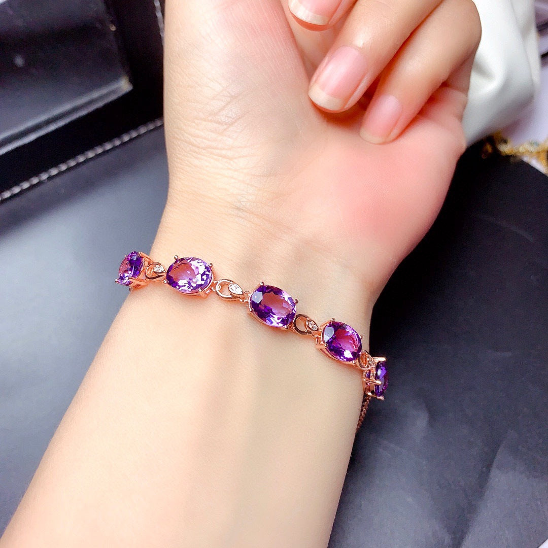 Colored Gems Female Design Full Diamond Bracelets