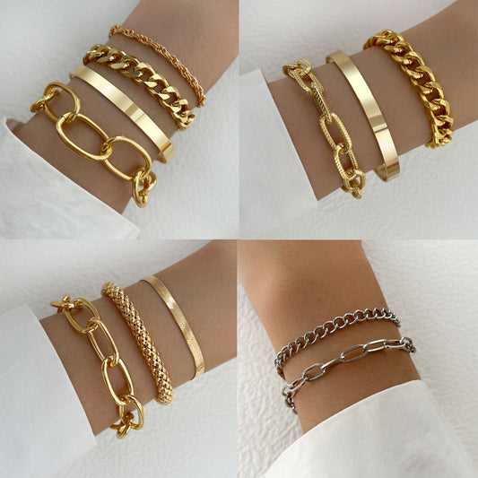 Metal Suit Personality Thick Chain Creative Bracelets