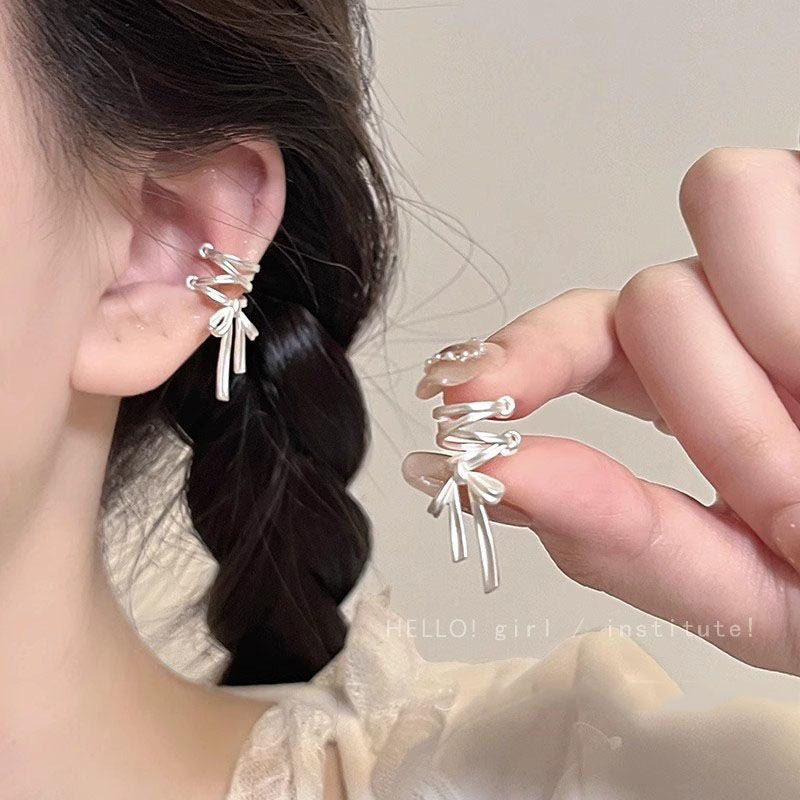 Flexible Female Niche Strap Bow Ballet Ear Clip