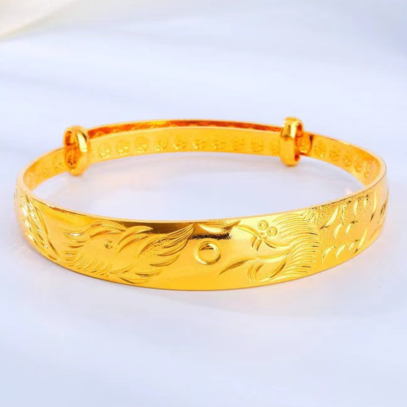 Prosperity Brought The Dragon Phoenix Vietnam Placer Bracelets