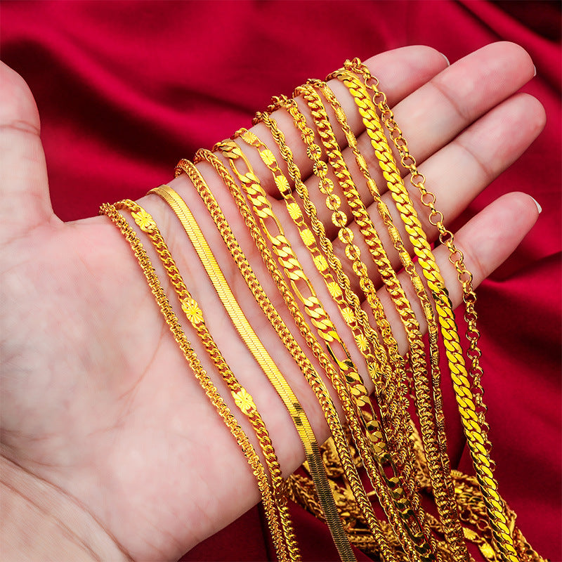 Bracelets torsadés longs à large bord en or Placer Vietnam