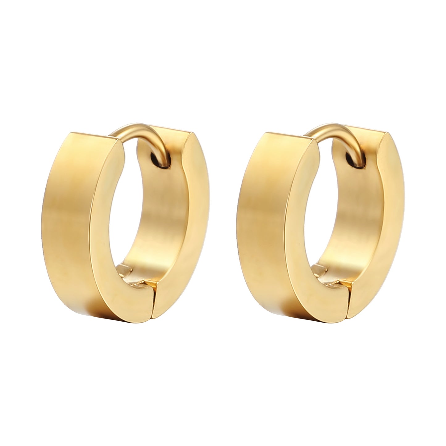 Men's Stainless Steel Flat Clip Simple Trendy Punk Ear Buckle