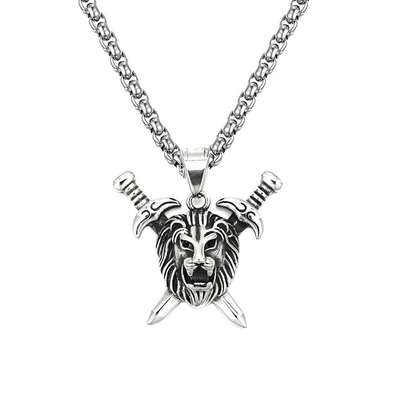 Men's Punk Titanium Steel Skull Personality Retro Domineering Necklace