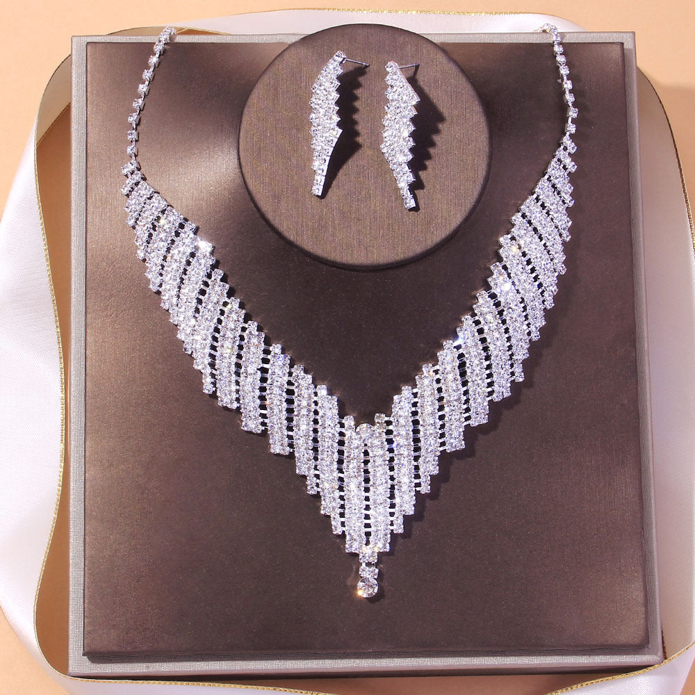 Bridal Wedding Dress Simple Fashion Suit Jewelry Set