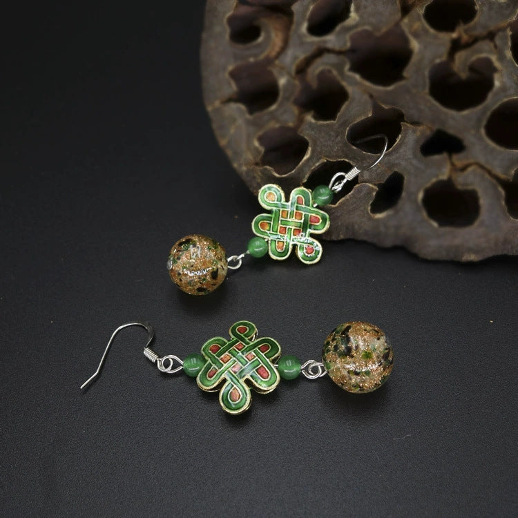 Bohemian Style Single Wear Peacock Fur Earrings