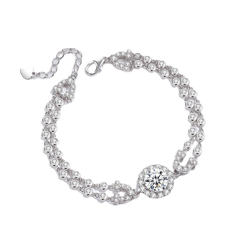 Bracelets à petites bulles en Moissanite pour femmes, mode coréenne