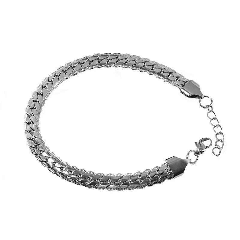 Women's & Men's & Personalized And Stainless Steel Fashion Cuban Link Bracelets