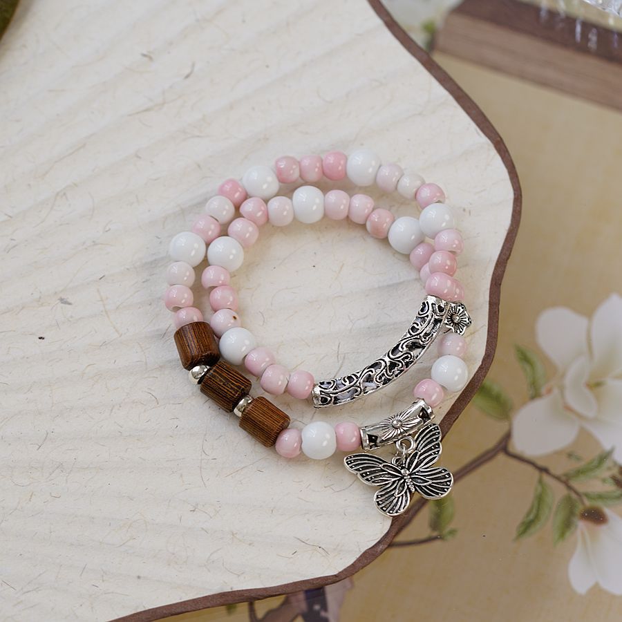 Ceramic Chinese Female Ethnic Style Artistic Bracelets