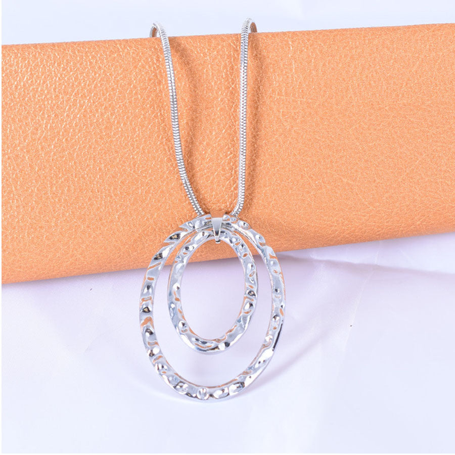 Women's Fashion Fashionmonger Clavicle Chain High Profile Retro Large Circle Pendants