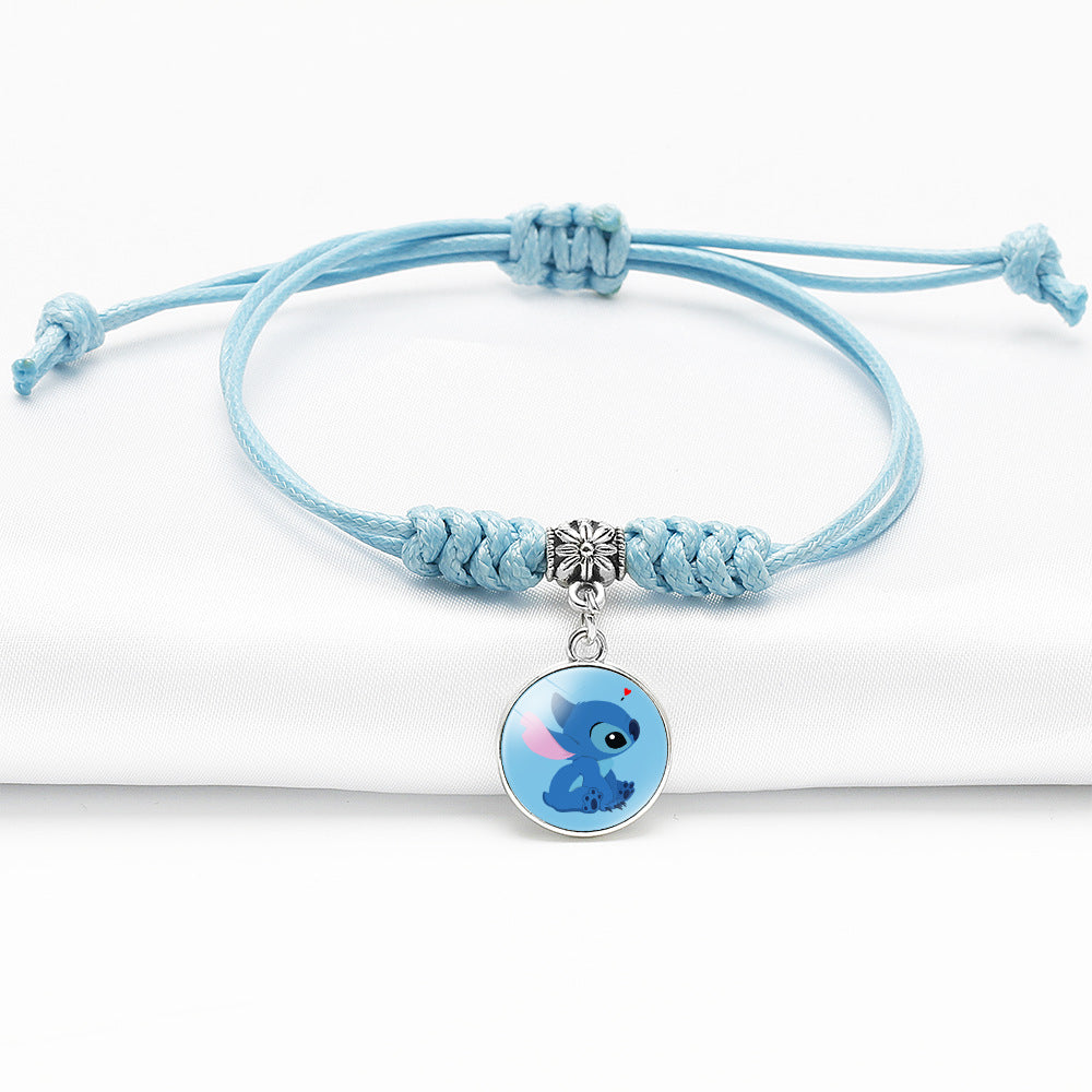 Bracelets à nœud Dorje de dessin animé bleu point d'étoile