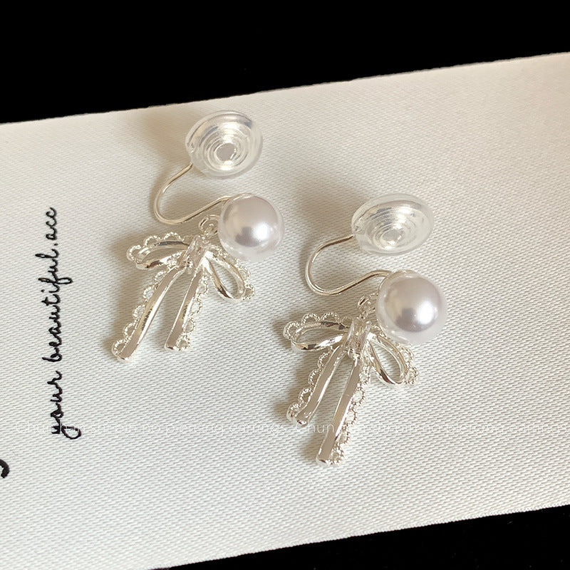 Women's Exquisite Versatile Lace Bow Pearl For Niche Personality Rings