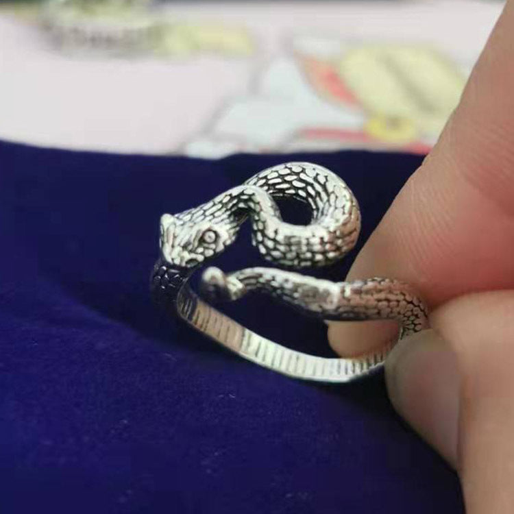 Women's & Men's Vintage Snake Opening Winding Rattlesnake For Rings