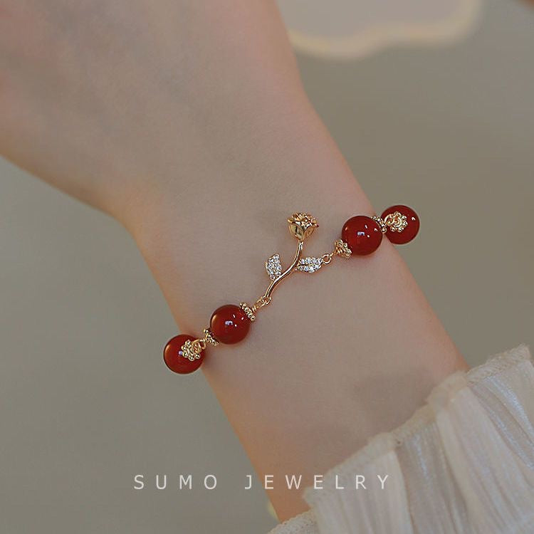 Rose Bell Super White Light Luxury Temperament High-grade Bracelet