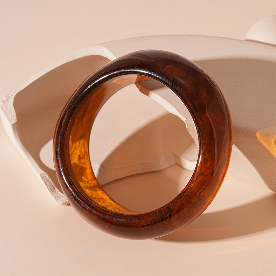 Women's Irregular Resin Minority Simple Retro Temperament Personality Fashion Design Unique Bracelets