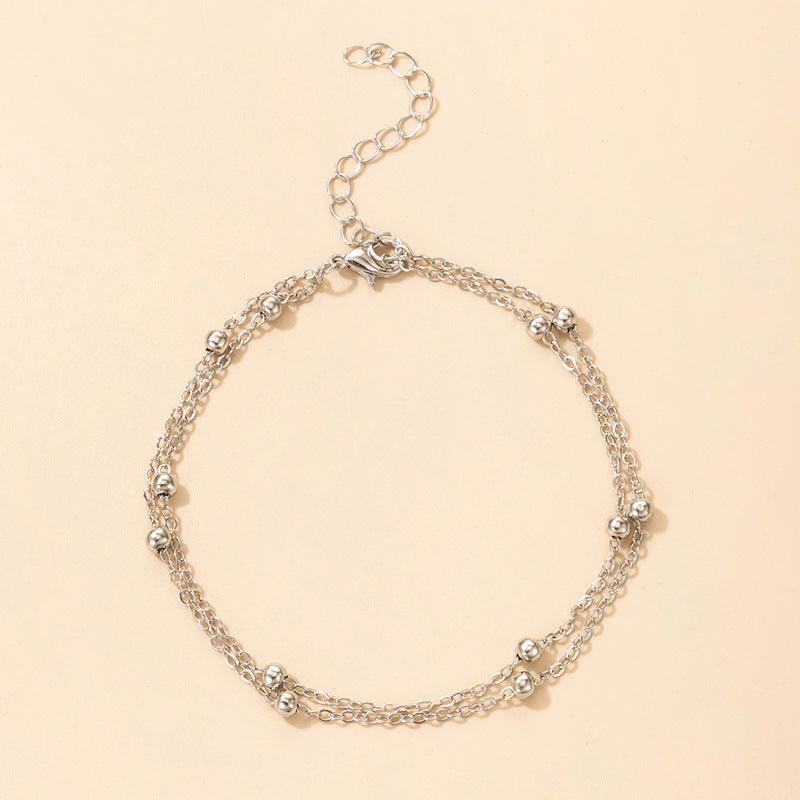 Simple Versatile Round Beads Chain Design Personality Bracelets