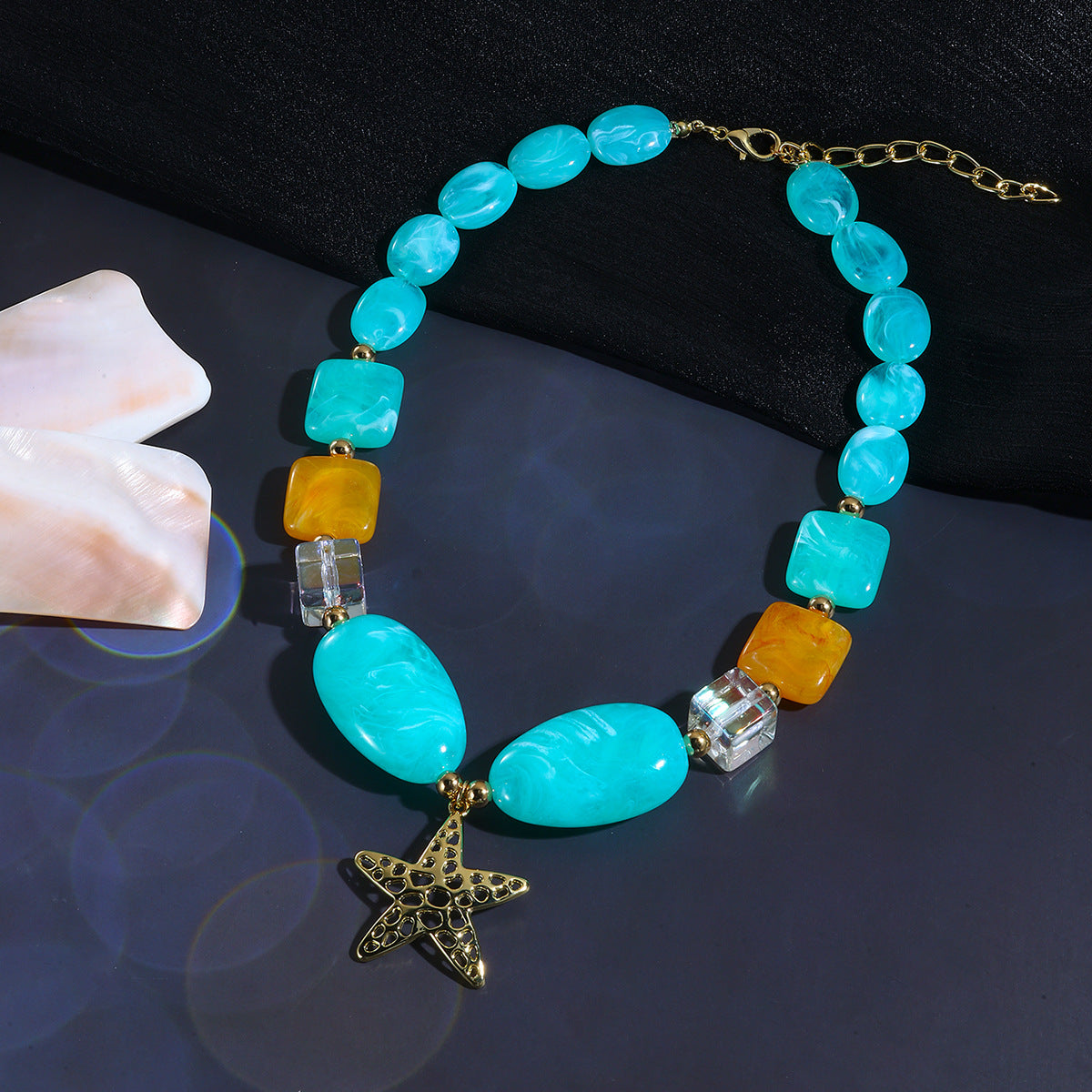 Acrylic Bead Bohemian Crystal Niche High-grade Necklace