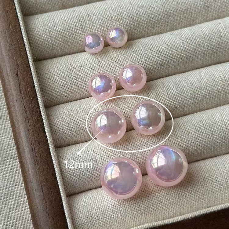 Women's Pearl Steamed Bread For Simple Compact Stud Earrings