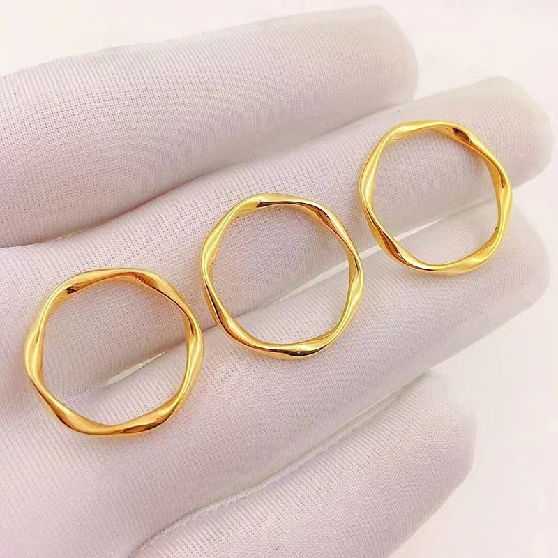 Female Trendy Simple Personality High-grade Index Finger Couple Light Luxury Ring