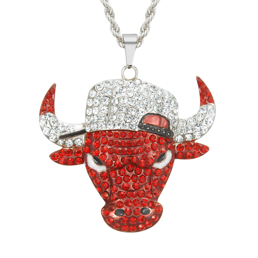 Men's Domineering Bull Head Pendant Power Style Necklaces