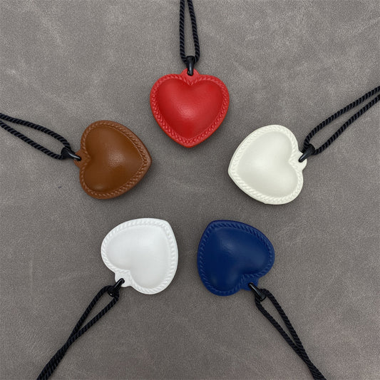 Women's Hemp Rope Black Peach Heart Trend Necklaces