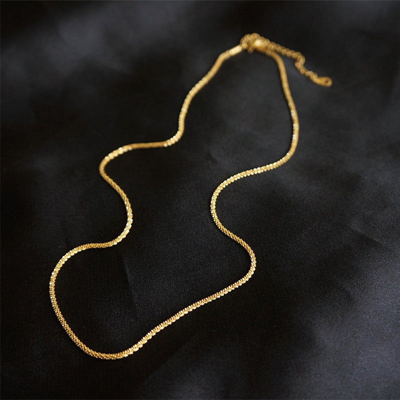 Fashion Vintage Metal Hip Hop Punk Gold-plated Titanium Steel Necklaces