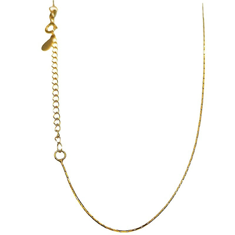 Sier Basic Style Slim Daily Sweet Necklaces